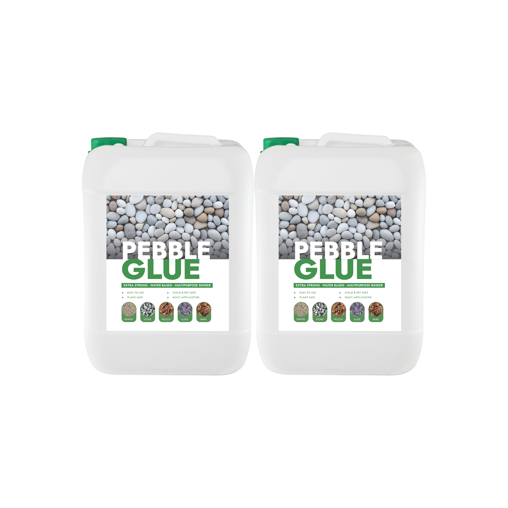 Pebble Glue 5L (2 Pack) | Covers 20 SQM | Heavy-Duty Adhesive for Pathways & Gardens