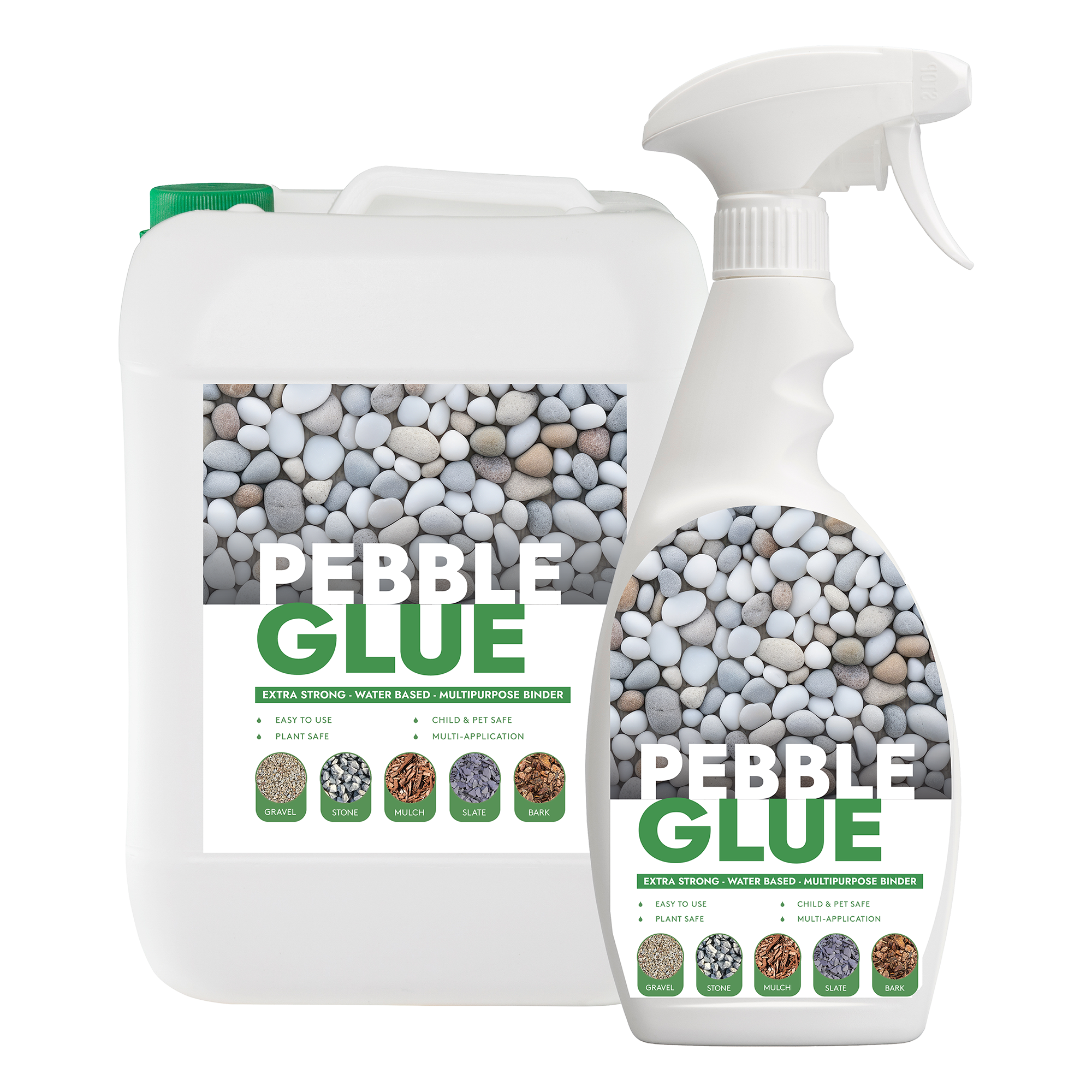 Pebble Glue 1L & 5L | Covers 12 SQM | Professional Strength Stone & Gravel Adhesive
