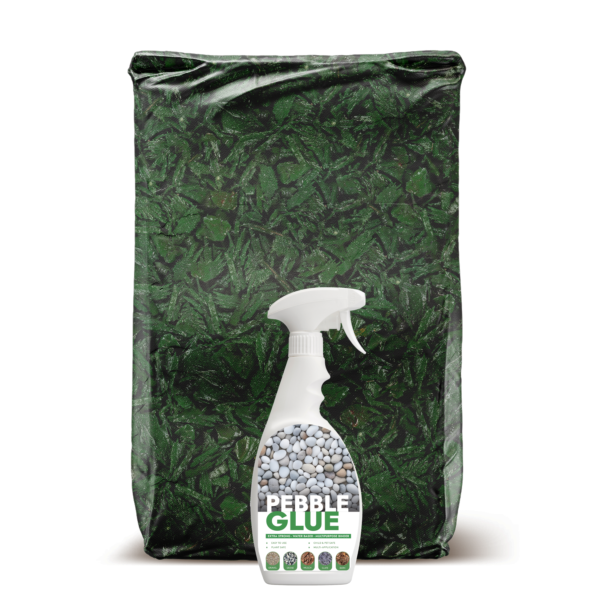 Rubber Mulch & Pebble Glue Kit | Forest Green | 1sqm