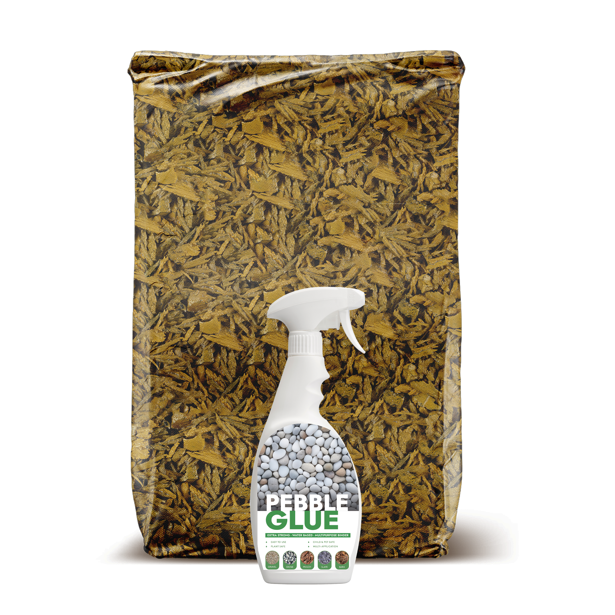 Rubber Mulch & Pebble Glue Kit | Harvest Beige | 1sqm