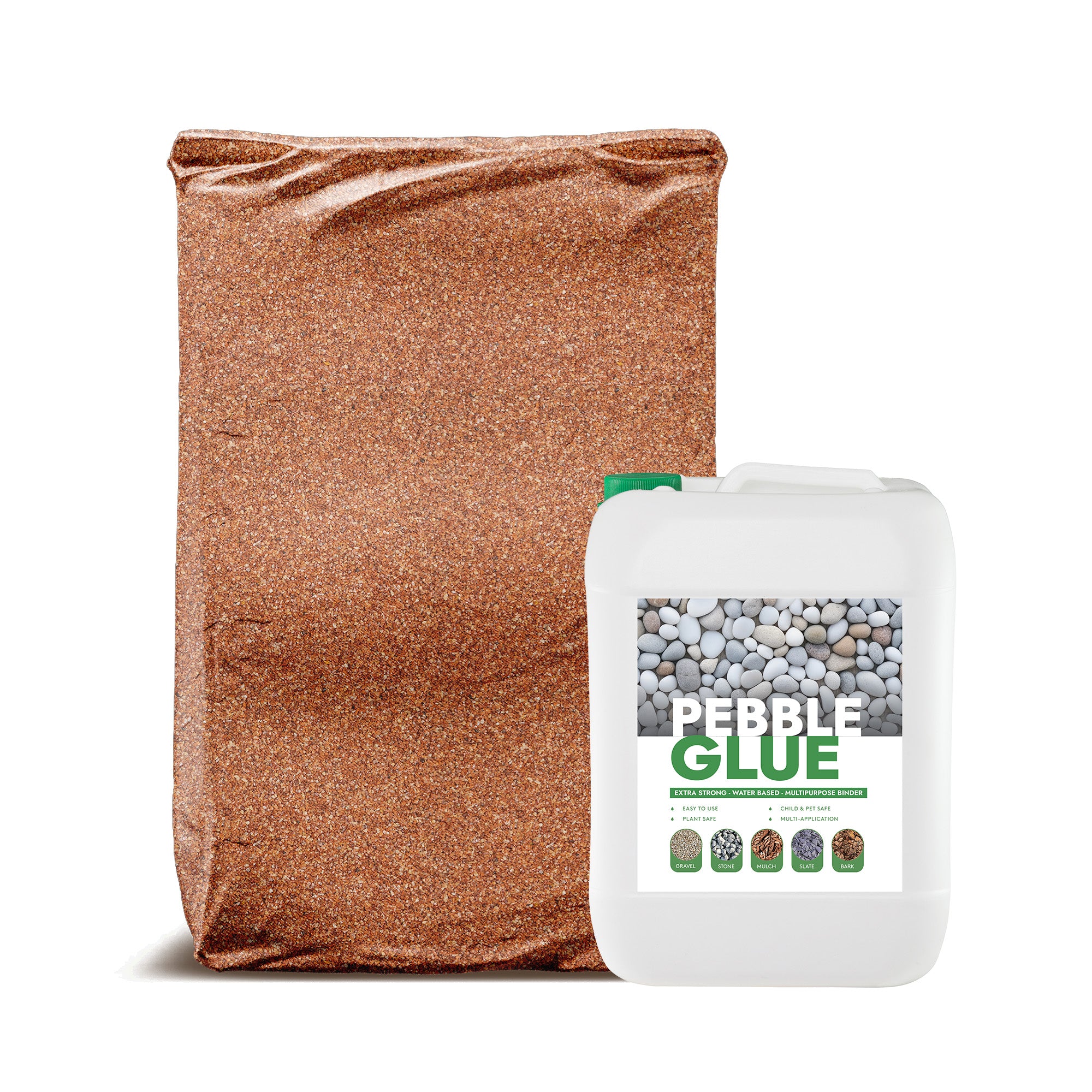 Marble Decorative Aggregate & Pebble Glue Kit | Red | 3.5–4sqm – Pebble ...